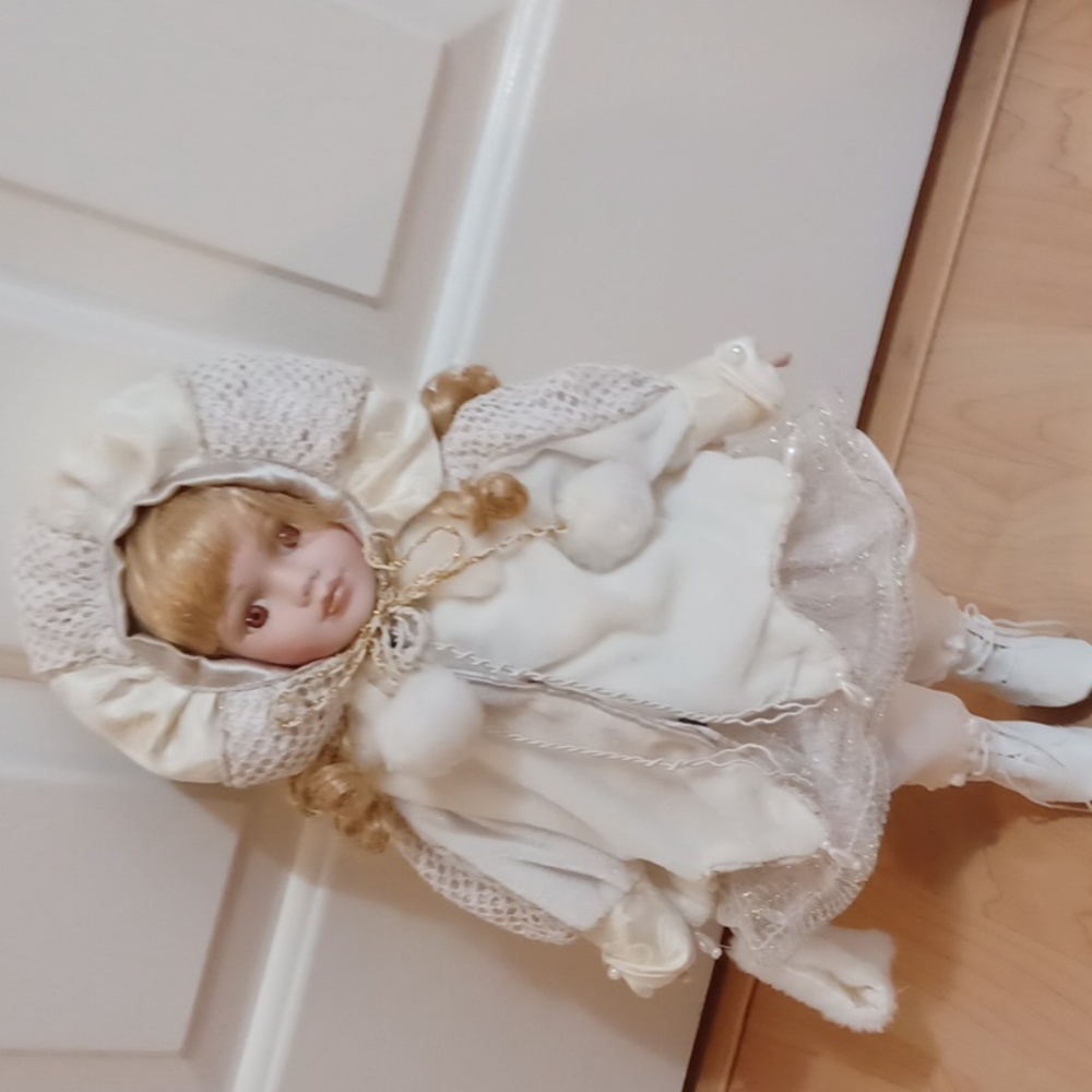Vintage Porcelain Skating Doll